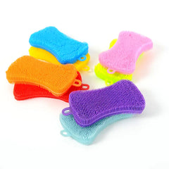 Silicone Double-Sided Dish Sponge for Kitchen Cleaning
