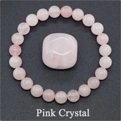 Rose Stone Amazonite Tiger Eye 8mm Beaded Bracelet