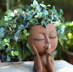 Resin Face Planter Decor in European Style