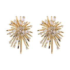 Korean Style 925 Silver Zirconia Stud Earrings
