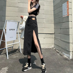 High-Waisted A-Line Mid-Length Skirt for Women