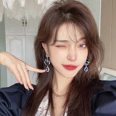 925 Silver Fairy Style Tassel Earrings with Diamonds