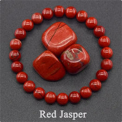 Rose Stone Amazonite Tiger Eye 8mm Beaded Bracelet