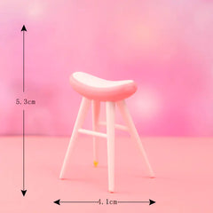 Cute Girl Stool Micro Landscape DIY Decoration Figurine