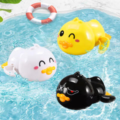 Yellow Duck Bath Toy with Chain for Kids
