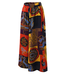 Woolen Plaid Mid-Length High Waist Skirt