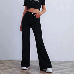 High-Waist Wide-Leg Retro Jeans