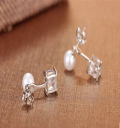 925 Silver Pearl Earrings, Versatile Korean Style Design