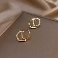 925 Silver Korean Style Pearl Stud Earrings for Women