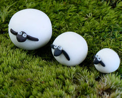 Sheep Family Moss Micro Landscape Decor Zakka Figurine