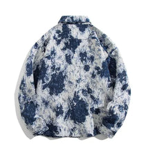 2020 Trendy Tie-Dye Loose Fit Denim Jacket for Men
