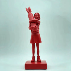 Modern Art Resin Statue - Bomb Hugger Desk Decor
