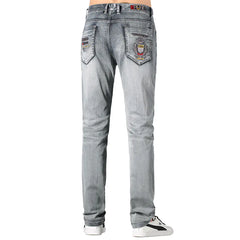 Men's Large Size Loose Fit Thin Straight Jeans
