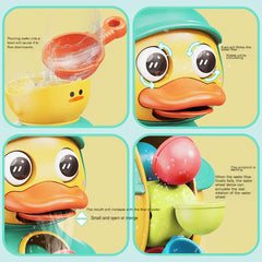Cute Duck Rotating Water Wheel Bath Toy for Kids