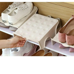 Multifunctional Double Layer Shoe Rack and Organizer