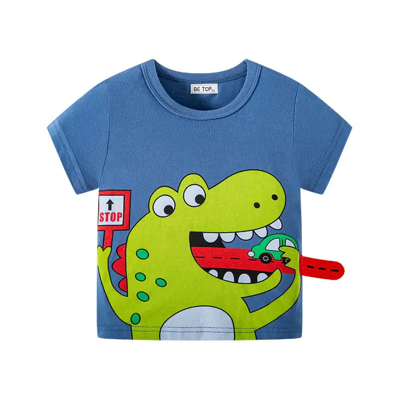 Cotton T-Shirt for Baby Boys in Foreign Style