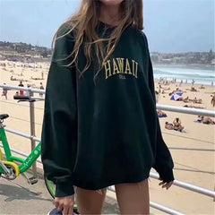 Women's Alphabet Pullover Sweater in Lazy Style