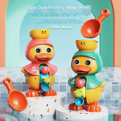 Cute Duck Rotating Water Wheel Bath Toy for Kids