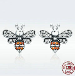 S925 Silver Bee Earrings and Studs