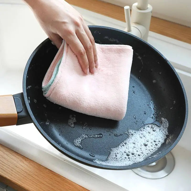 3pcs Double-Sided Absorbent Kitchen Cleaning Cloths