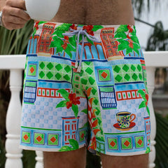 Men's Loose Printed Casual Beach Shorts