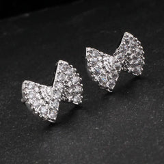 925 Silver Stud Earrings Set with Pearl and Zircon Drops
