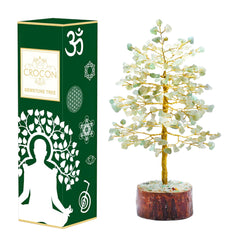 Green Jade Crystal Tree of Life Handmade Gemstone Tree Chakra Tree of Life Feng Shui Tree Bonsai Money Tree Stone Tree Healing Crystal Decoration Artificial Tree Stone Tree Spiritual Gifts