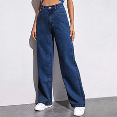 High-Waist Wide-Leg Retro Jeans