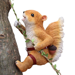 Outdoor Garden Decoration with Cute Squirrel Planters