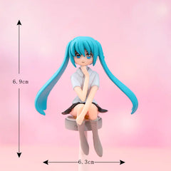 Cute Girl Stool Micro Landscape DIY Decoration Figurine