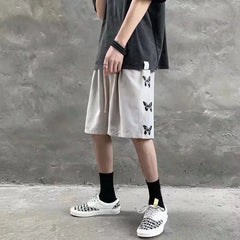 Retro High Waist Butterfly Wide Leg Pants
