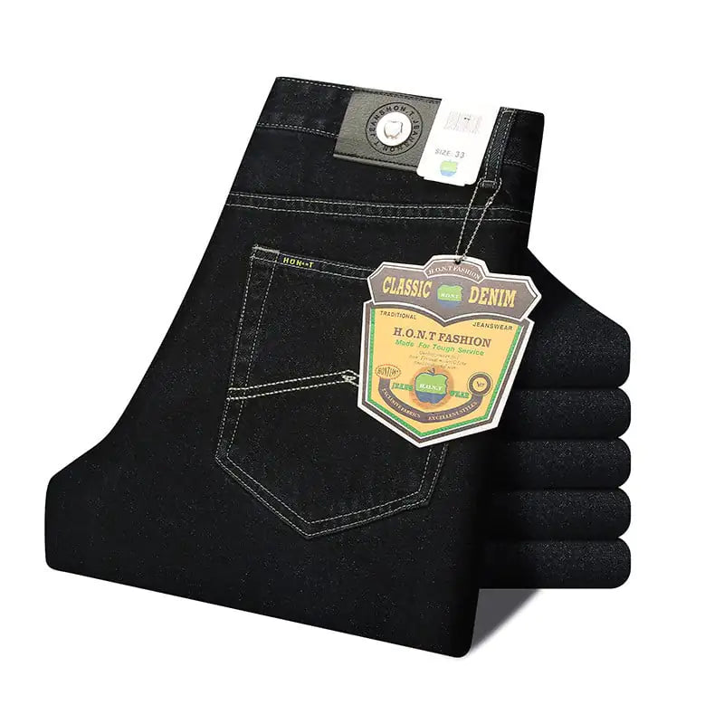 Men's Retro High-Rise Loose Straight-Leg Jeans
