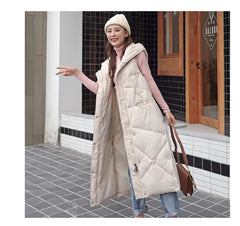 Women's Thickened Mid-Length Down Vest Jacket
