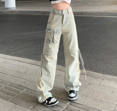 Vintage High Waist Loose Fit Wide Leg Jeans