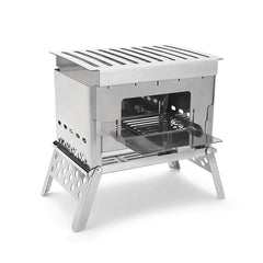 Portable Stainless Steel Camping Grill and Fire Pit