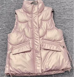 Women's Autumn Winter Short Down Cotton Vest Jacket