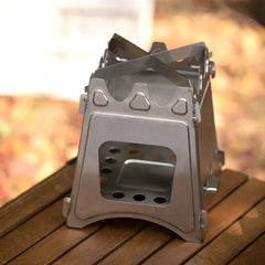 Portable Outdoor Wood Stove - Stainless Steel Camping Cooker