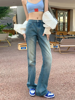 High Rise Wide Leg Thigh High Waist Boyfriend Jeans
