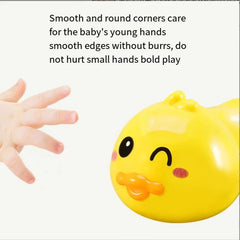 Yellow Duck Bath Toy with Chain for Kids