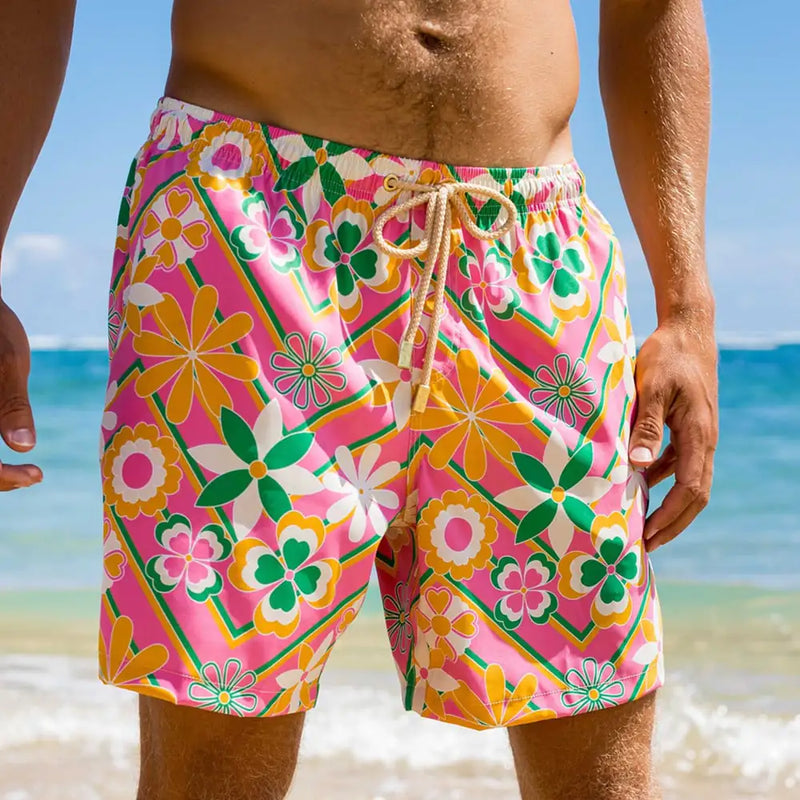Men's Loose Printed Casual Beach Shorts