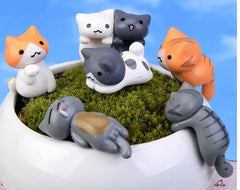 Cozy Moss Micro Landscape Decor - DIY Cute Cat Figure
