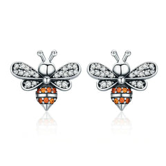 S925 Silver Bee Earrings and Studs