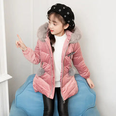 Thickened Mid-length Dragonfly Down Padded Jacket
