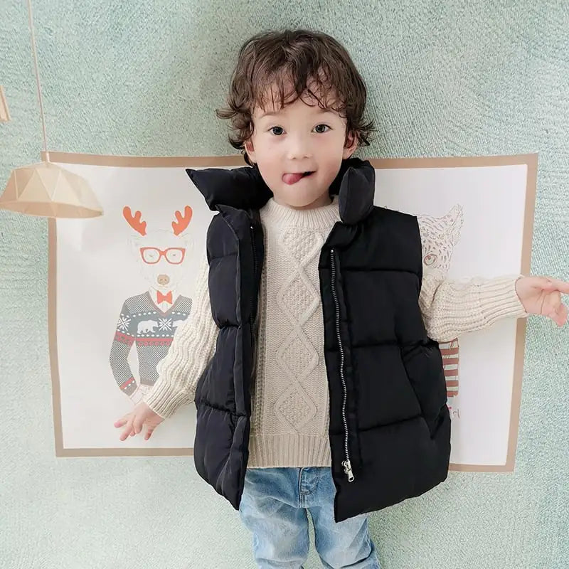 Children's Down Cotton Vest for Autumn and Winter