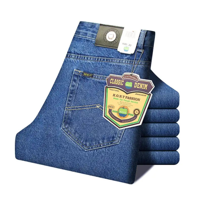 Men's Retro High-Rise Loose Straight-Leg Jeans