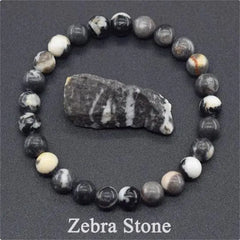 Rose Stone Amazonite Tiger Eye 8mm Beaded Bracelet