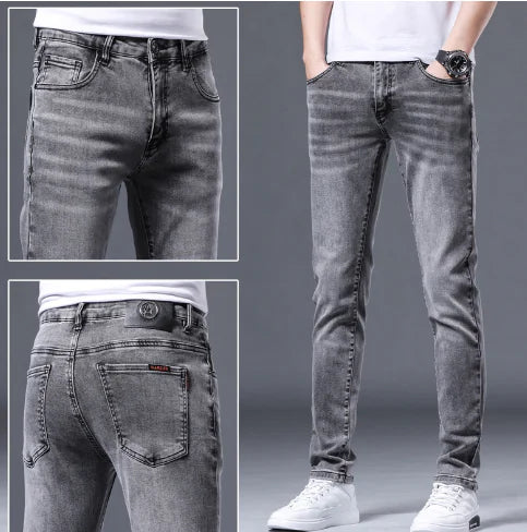 Men's Large Size Loose Fit Thin Straight Jeans
