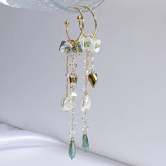 Korean Flower Pearl Earrings with 925 Silver Needle
