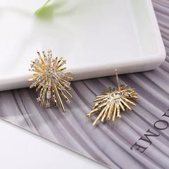 Korean Style 925 Silver Zirconia Stud Earrings