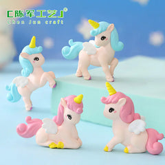 Cute Unicorn Stool for DIY Micro Landscape Decor